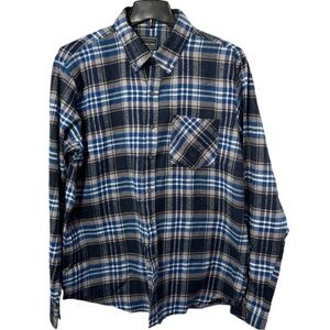 NWT Men’s Jackson Hole Grey/Blue/White Flannel Shirt in Size L &‎ XL